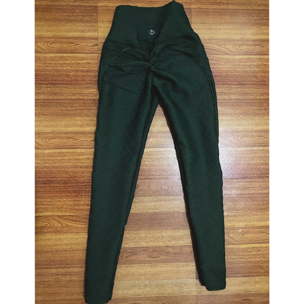ABS2B Army Green Shapper Twxtured Leggings